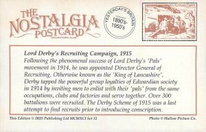 Nostalgia repro postcard Nostalgia Lord Derby's recruiting campaign 1915