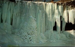 Minnesota Minneapolis Minnehaha Falls In Winter