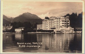 Slovenia Grand Hotel Topice Bled Yugoslavia Vintage RPPC C104