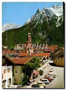 Modern Postcard Mittenwald Upper Bavaria Hohenluftkurort Im Gries gegen Karwe...