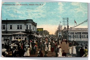 Postcard NJ Atlantic City - Steeplechase Pier and Boardwalk - Coca-cola