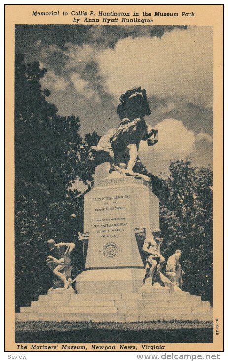 NEWPORT NEWS, Virginia, 1900-1910´s; The Mariners´ Museum, Memorial To Coll...