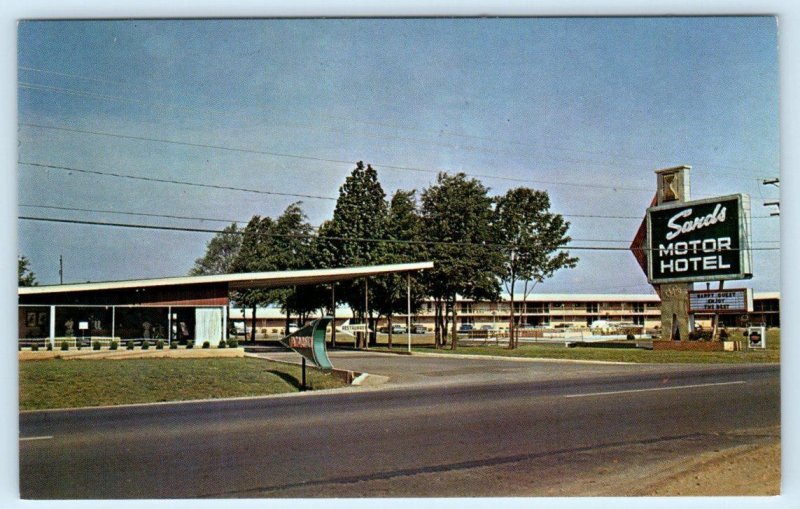 HUNTSVILLE, Alabama AL ~ Roadside SANDS MOTOR HOTEL c1950s-60s Postcard 