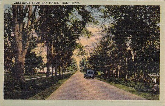 Greetings From San Mateo California 1941