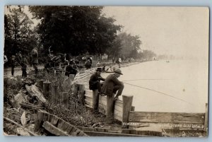c1910's View From The Benninger Studio Lake View Ohio OH RPPC Photo Postcard