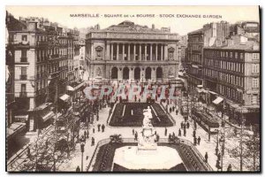 Postcard Marseille Old Square of the Bourse
