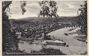 Germany Koblenz Deutsches Eck Wo Rhein und Mosel zusammenfliessen