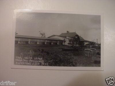 RPPC Taal Vista Lodge Tagavtay Philippines Postcard