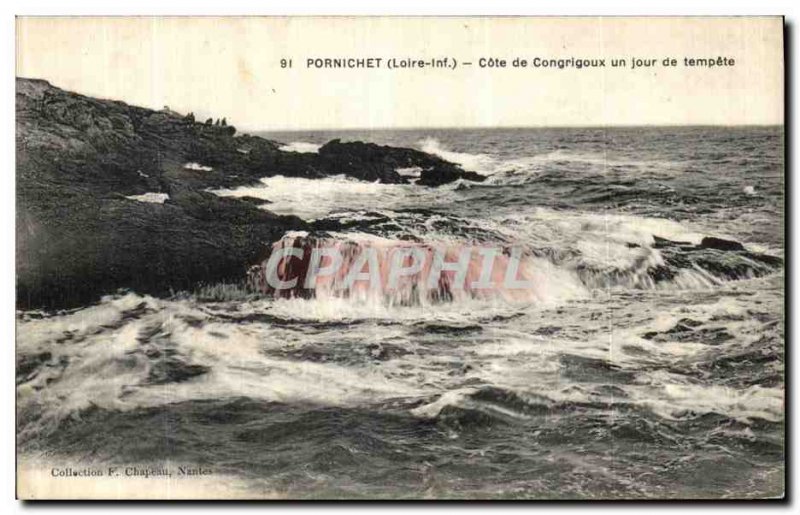 Old Postcard Pornichet Congrigoux Approval A Day Storm