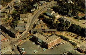 Hotel Caribou Motor Hotel Caribou Maine Birdseye View US1 Airforce base Postcard