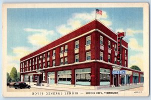 Lenoir City Tennessee TN Postcard Hotel General Lenoir Building c1940s Vintage