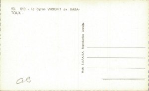 Aviation 1910 Le Bipian Wright de Baratoux Airplane RPPC 07.30