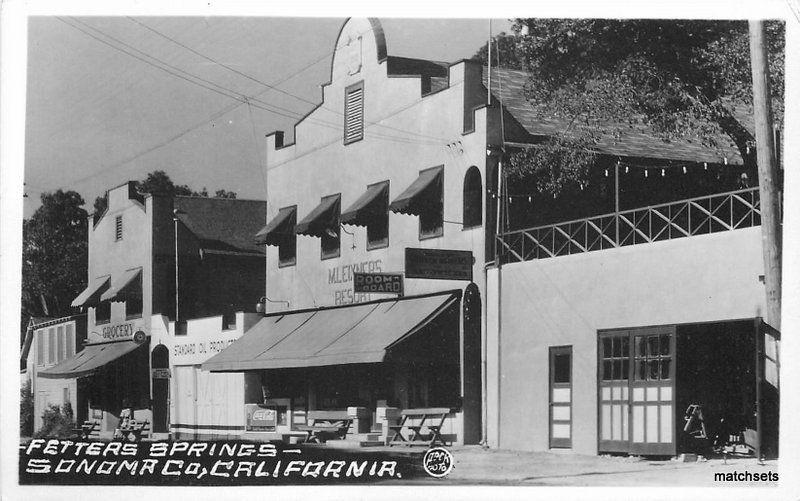 1920s Fetters Springs Sonoma California Peck RPPC Real Photo 