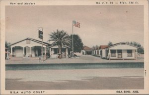 Postcard Gila Auto Court Gila Bend Arizona AZ