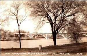 RPPC Lake Taneycomo at YMCA Camp, Hollister MO Vintage Postcard M55