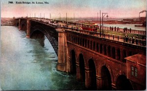 USA Eads Bridge St. Louis Missouri Vintage Postcard C027