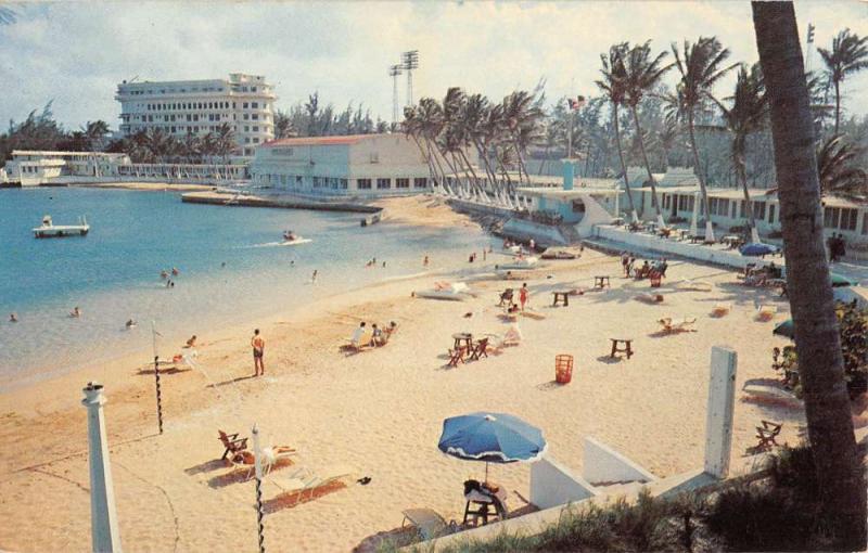 San Juan Puerto Rico Escambron Beach Club Birdseye View Vintage Postcard K88783