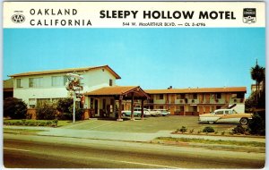 c1950s Oakland, CA Sleepy Hollow Motel San Francisco Chevrolet Car PC Vtg A126