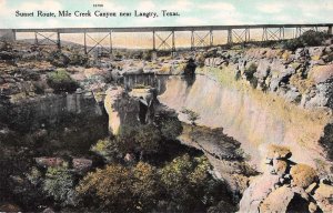 Langtry Texas Mile Creek Canyon Sunset Route Vintage Postcard AA39943