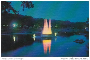 Canada Quebec Illuminated Fountain at Lafontaine Park