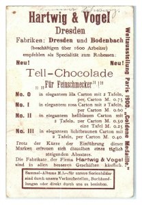 Beckmesser & Hans Sachs, Hartwig & Vogel Tell Chocolate German Trade Card *VT27H