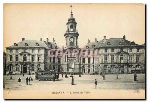 Old Postcard Rennes Hotel de Ville