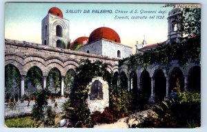 Greetings from PALERMO. Church of S. Giovanni degli Eremi ITALY Postcard