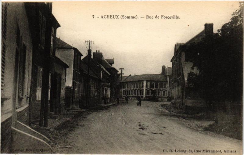 CPA ACHEUX - Rue de Forceville (295391)