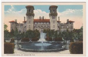 Alcazar Hotel St Augustine Florida 1920c postcard