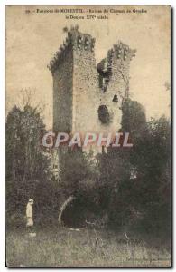 Old Postcard From Around Morestel Ruins Du Chateau De Groslee Le Donjon
