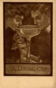 Romantic Couple - A Loving Cup     Artist: Lou Mayer