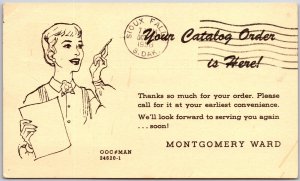 1958 Catalog Order Montgomery Ward To Mrs Stephen Johnson Posted Postcard