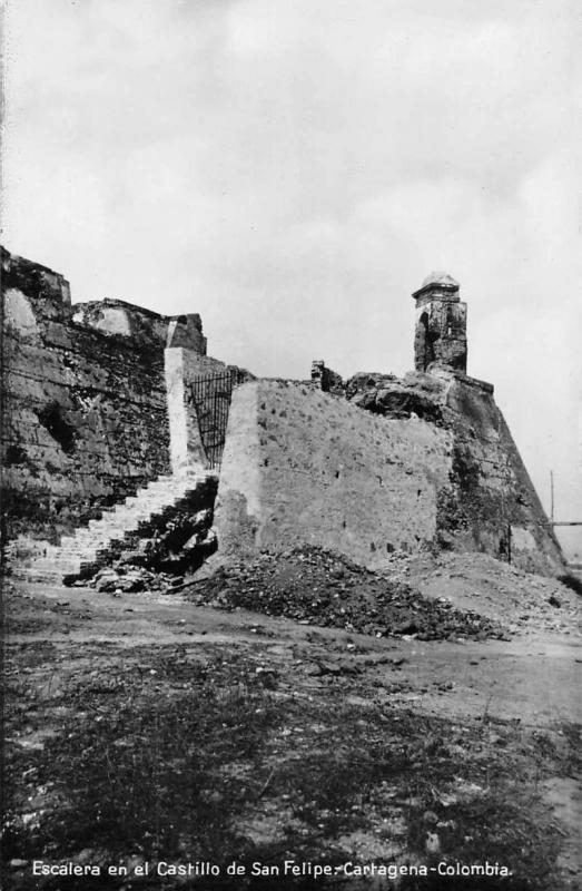 Cartagena Colombia San Felipe Fortress Ruins Real Photo Postcard J47238