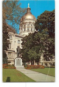 Atlanta Georgia GA Vintage Creased Postcard State Capitol