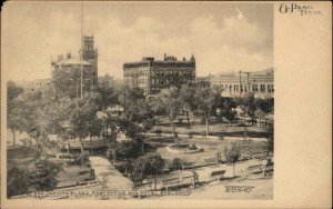 El Paso TX San Jacinto Plaza Post Office & Hotel c1905 Postcard