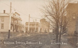 ZC1/ Rittman Ohio RPPC Postcard c1910 Industry St Store Hotel Mill 130