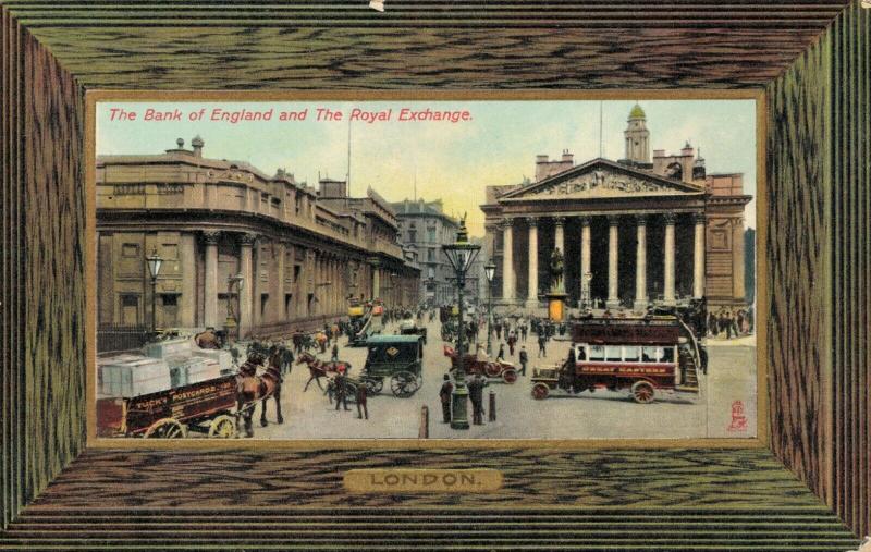 UK London The Bank of England and the Royal Exchange 01.56