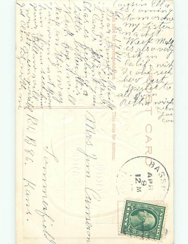 Divided-Back EASTER CHICK SCENE Cute Postcard AA0768