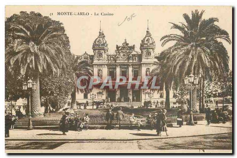 Old postcard Monte Carlo Casino