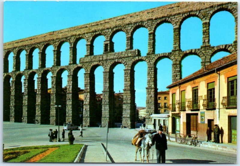 Postcard - Roman aqueduct - Segovia, Spain