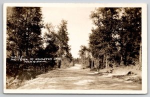 Trail To Houghton Lake US 27 MI RPPC Michigan 1927 Smith Photo Postcard V27