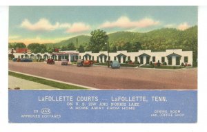 TN - La Follette. La Follette Courts & Esso Gas Station