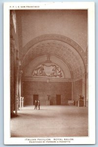 San Francisco California CA Postcard Italian Pavilion Royal Salon c1940's Expo
