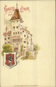 Gruss aus Chur Switzerland c1900 Postcard