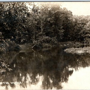 c1910s Tripoli, IA RPPC Scene on the Wapsie River Photo Postcard Tripola A106