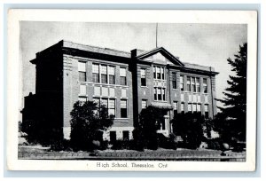 c1905 High School Building Campus Thessalon Ontario Canada Antique Postcard