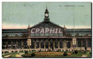 Old Postcard Tourcoing Train