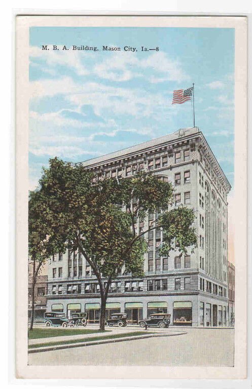 MBA Building Mason City Iowa 1920s postcard