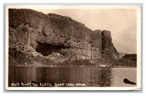 RPPC Along the Cliffs Soap Lake Washington WA 1923 Wesley Andrews Postcard F21