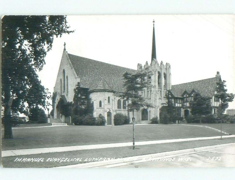 Pre-1950 rppc NICE VIEW Manitowoc Wisconsin WI W0242